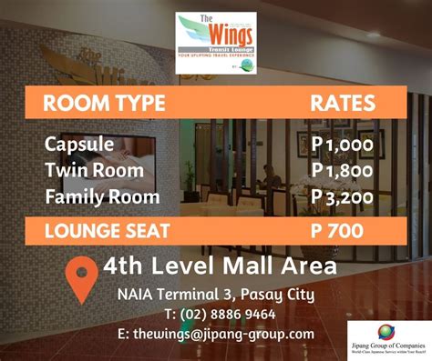 the wings lounge terminal 3|Rooms available at The Wings NAIA 3 Transit Lounge .